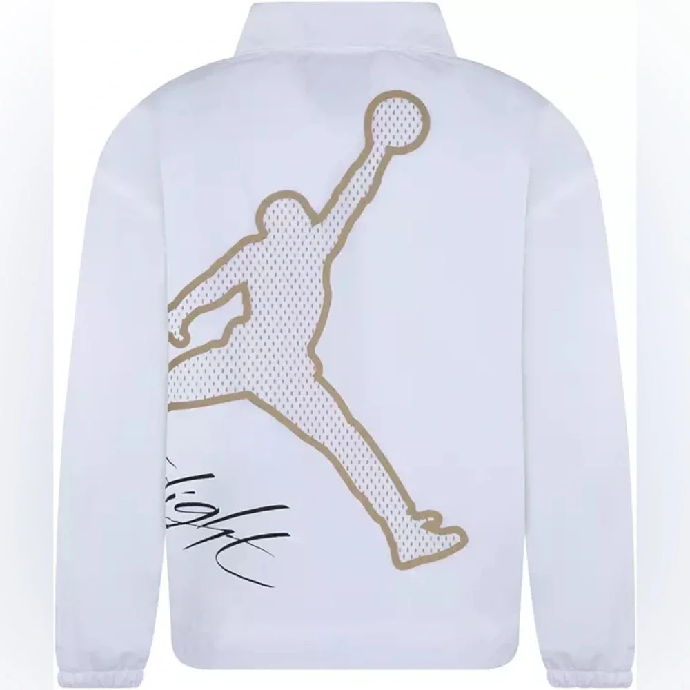 Jordan Kids' Coaches Water-Resistant Jacket, white—NWT